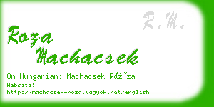 roza machacsek business card